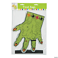 Plastic Monster Hand-Shaped Treat Bags