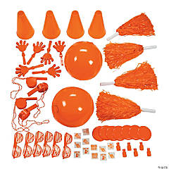Plastic School Spirit Assortment - Orange