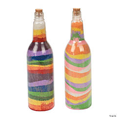 Plastic Tropical Sand Art Bottles