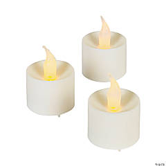 Plastic White Battery-Operated Votive Candles