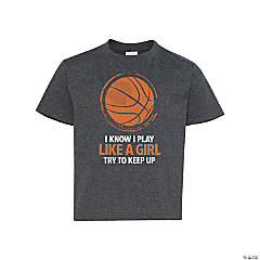 Play Like a Girl Basketball Youth T-Shirt - Large
