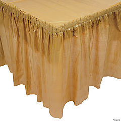 Pleated Gold Table Skirt