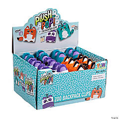 Plush Pop! Lotsa Pops Popping Toy Stuffed Zoo Animal Backpack Clip Keychains