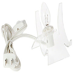 Plymor Clear Acrylic Lighted Double-Scoop Display Easel, 3&quot; H x 2.875&quot; W x 3.125&quot; D