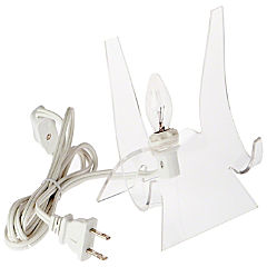 Plymor Clear Acrylic Lighted Double-Scoop Display Easel , 4.625&quot; H x 4.875&quot; W x 4.25&quot; D