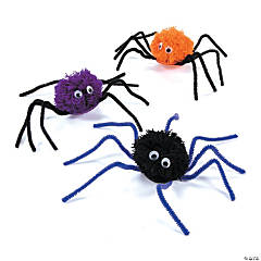 Halloween Black Spider Tissue Paper Craft Kit- Makes 12