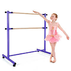 Portable 4FT Freestanding Double Dancing Ballet Barre Bar w/ 5 ...