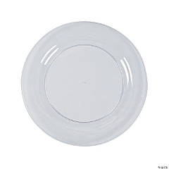 Premium White Elegance Plastic Dessert Plates - 25 Ct.