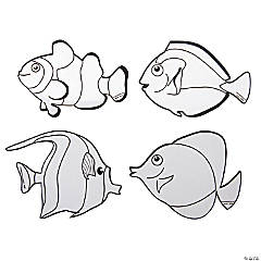 Printed Acetate Sea Life Fish Coloring Sheets - 24 Pc.