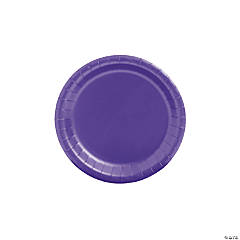 Purple Paper Dessert Plates - 24 Ct.