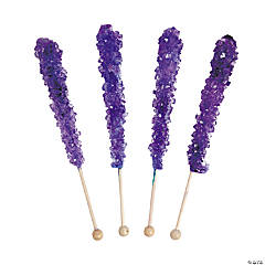 Purple Rock Candy Lollipops - 12 Pc.