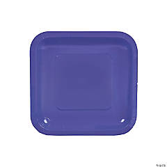 Purple Square Paper Dessert Plates - 24 Ct.