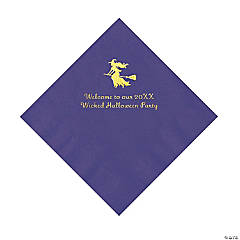 Purple Witch Personalized Napkins with Gold Foil – Luncheon