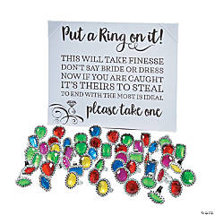 Put a Ring on It Bridal Shower Game with Rings - 73 Pc.