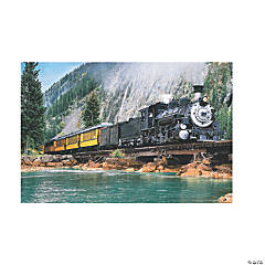 Railroad Train & Cliff Backdrop - 3 Pc.