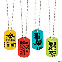 Railroad VBS Dog Tag Necklaces