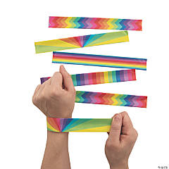 Rainbow Slap Bracelets - 12 Pc.