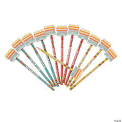 Reading is an Adventure Pencils with Book Eraser Toppers - 12 Pc.