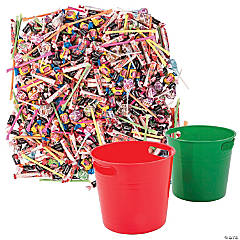 Red & Green Buckets with Candy Parade Kit - 1004 Pc.
