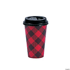 12 PC Solid Color Paper Coffee Cups with Lids & Sleeves