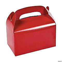 Red Favor Boxes - 12 Pc.
