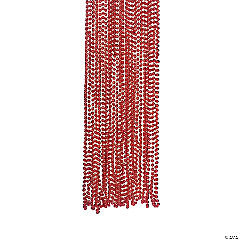 Red Metallic Bead Necklaces
