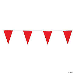 Red Plastic Pennant Banner