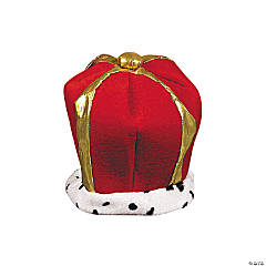 Red Plush Velvet And Lamé Crown