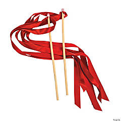 Red Ribbon Wands - 24 Pc.