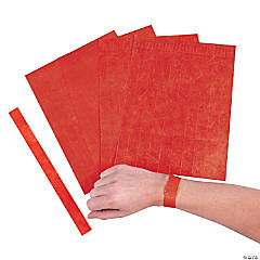 Red Self-Adhesive Paper Wristbands