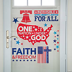 Religious Patriotic Window Clings - 2 Pc.
