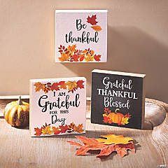 Religious Thanksgiving Wall Signs - 3 Pc.