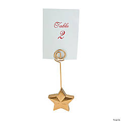 Resin Gold Star Place Card Holders