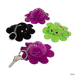 Reversible Stuffed Octopus Keychains - 12 Pc.