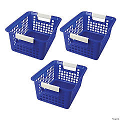 Grey Large Locking Storage Bins with Lids & Handles- 3 Pc