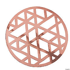 Rose Gold Laser-Cut Charger Placemats - 24 Pc.