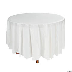 Round White Tablecloth