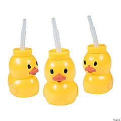 Rubber Duck Love Custom Glass Straws