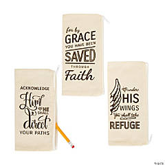 Rustic Faith Canvas Pencil Cases - 3 Pc.
