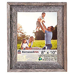 Rustic Farmhouse Signature Series 8 in. x 10 in. Weathered Gray Reclaimed Wood Picture Frame