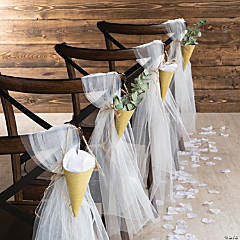 Large Burlap Bows, Rustic Wedding Decorations, Aisle Chair Pew