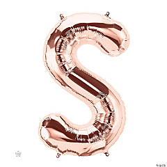 S-Shaped Rose Gold Alphabet Letter 34