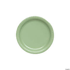 Sage Green Paper Dessert Plates - 24 Ct.
