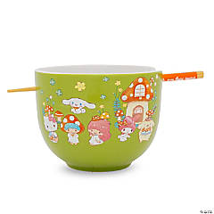 Sanrio Hello Kitty and Friends Mushroom Crew Ceramic Ramen Bowl Set  20 Ounces