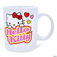 Sanrio Hello Kitty Peek-A-Boo Hearts Ceramic Mug  Holds 12 Ounces