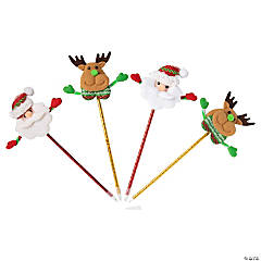 Santa & Reindeer Christmas Character Pens
