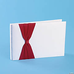 Satin Guest Book with Red Bow
