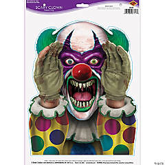 Scary Clown Peeper Cling