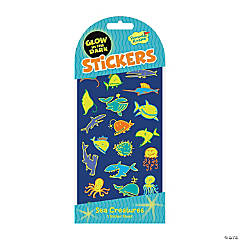 Sea Creatures Glow-in-the-dark Stickers: Pack of 12