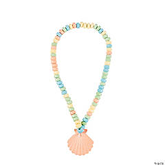 Sea Shell Hard Candy Necklaces - 12 Pc.